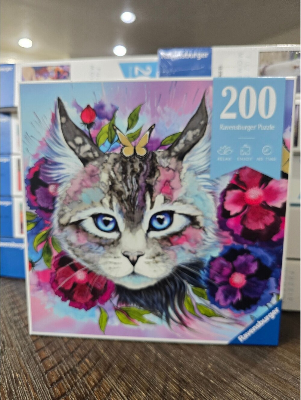 Ravensburger 200-Piece Puzzle - Cat Eye Floral Design
